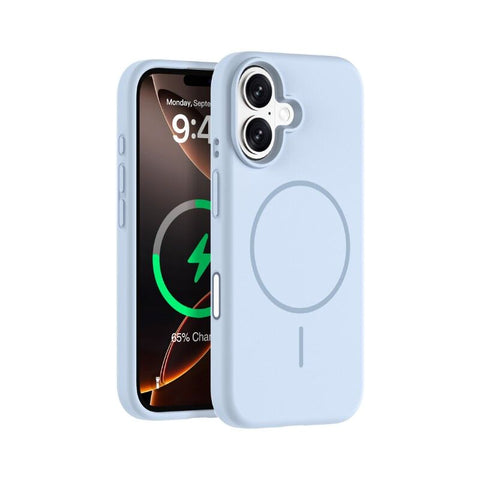 iShield Ultra MagSafe Liquid Silicon Snap Case iPhone 16 Sky Blue