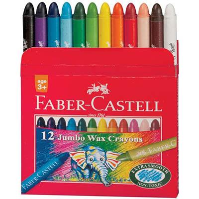 Faber-Castell Jumbo Wax Crayons Assorted Box 12