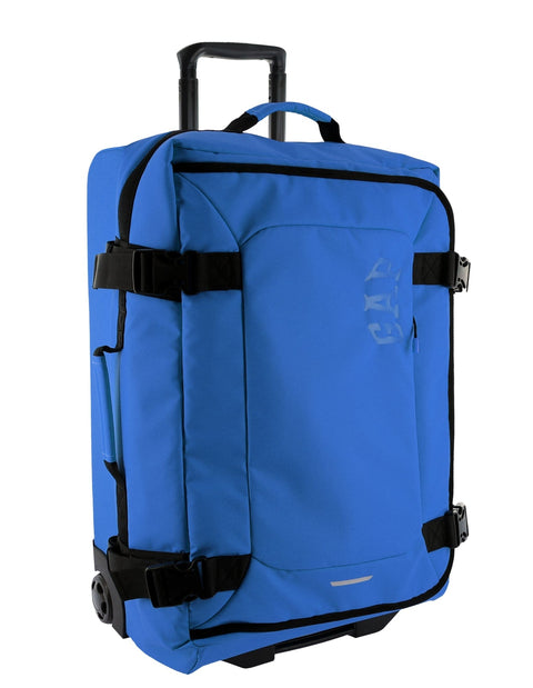 GAP Travel Medium Soft Shell Suitcase Lockable Trolley Luggage 62cm Blue