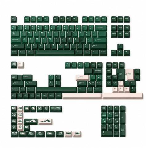 JTK First Scenic Boulevard Cherry Profile Keycap Set