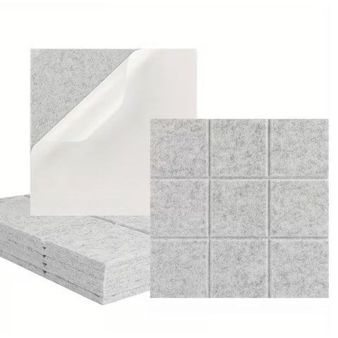 iDeer Life Acoustic Foam Panels 12pc (Light Grey)