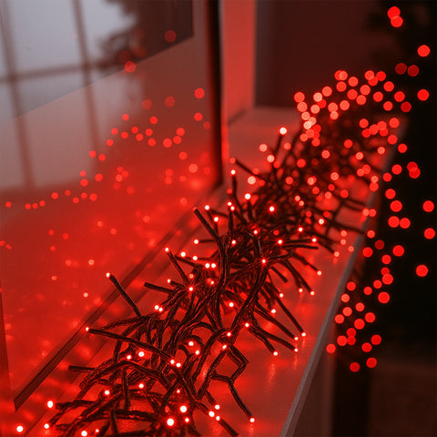 Lexi Lighting 500 LED Connectable Cluster Christmas Lights Red