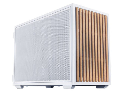 Lian Li B4-mATX Wood Beech Wood Panel SFF Micro-ATX Case - White