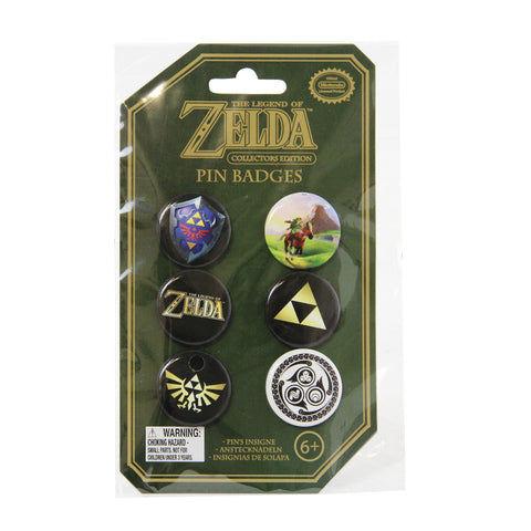 Paladone 6-Pieces 3.2cm The Legend of Zelda Pin Badges Bags