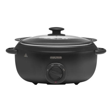 Morphy Richards 6.5L Sear Stew Slow Cooker Variable Heating Matte Black