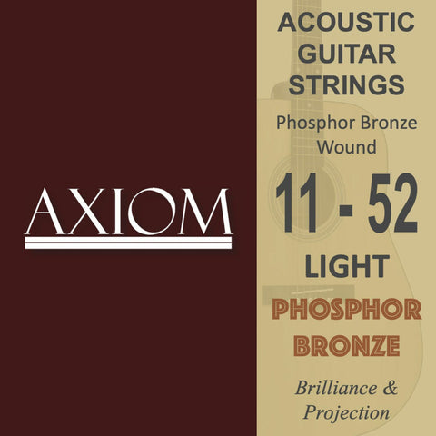 AXIOM Phosphor Bronze Acoustic Guitar Strings (Light)