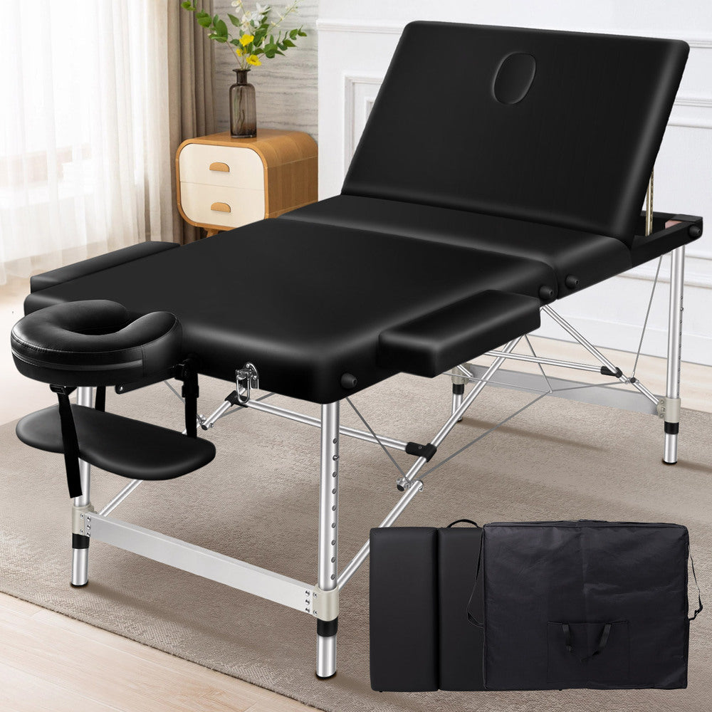 Space Frame Structure Cars ALFORDSON Massage Table 3 Fold 75cm Foldable Portable Aluminium Lift Up ...