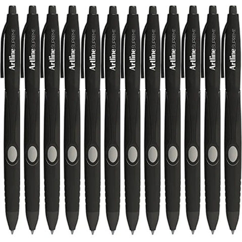 Artline Supreme Retractable Ballpoint Pen 1.0mm (Black) [Box 12]