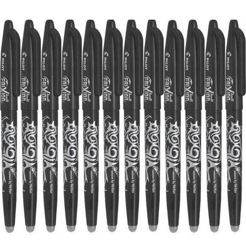 Pilot Frixion Erasable Gel Ink Pen 0.7mm (Black) [Box 12]