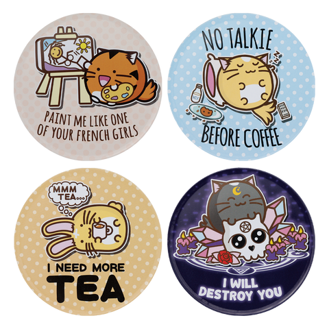 Fanattik Fuzzballs Set of Four Drinks Coasters