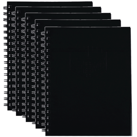 Spirax 511 Notebook - Black (5 Pack)