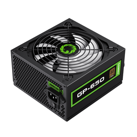 GameMax GP-650 650W Power Supply Unit - 80 Plus Bronze Certified, Wired PSU with 14cm Silent Fan, Reliable Gaming Desktop Power - Black