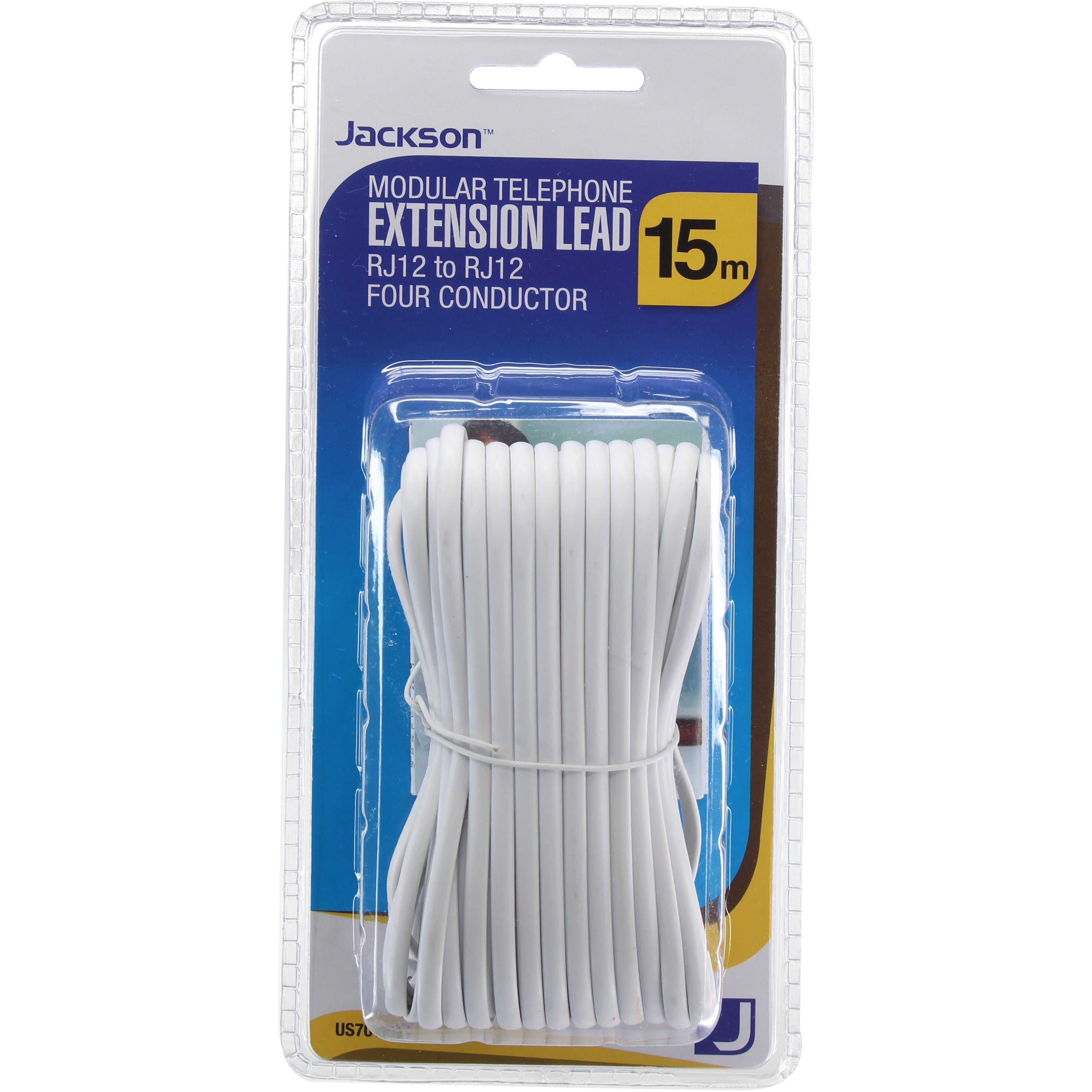 Jackson Modular Telephone Extension Lead 15m (White) product image