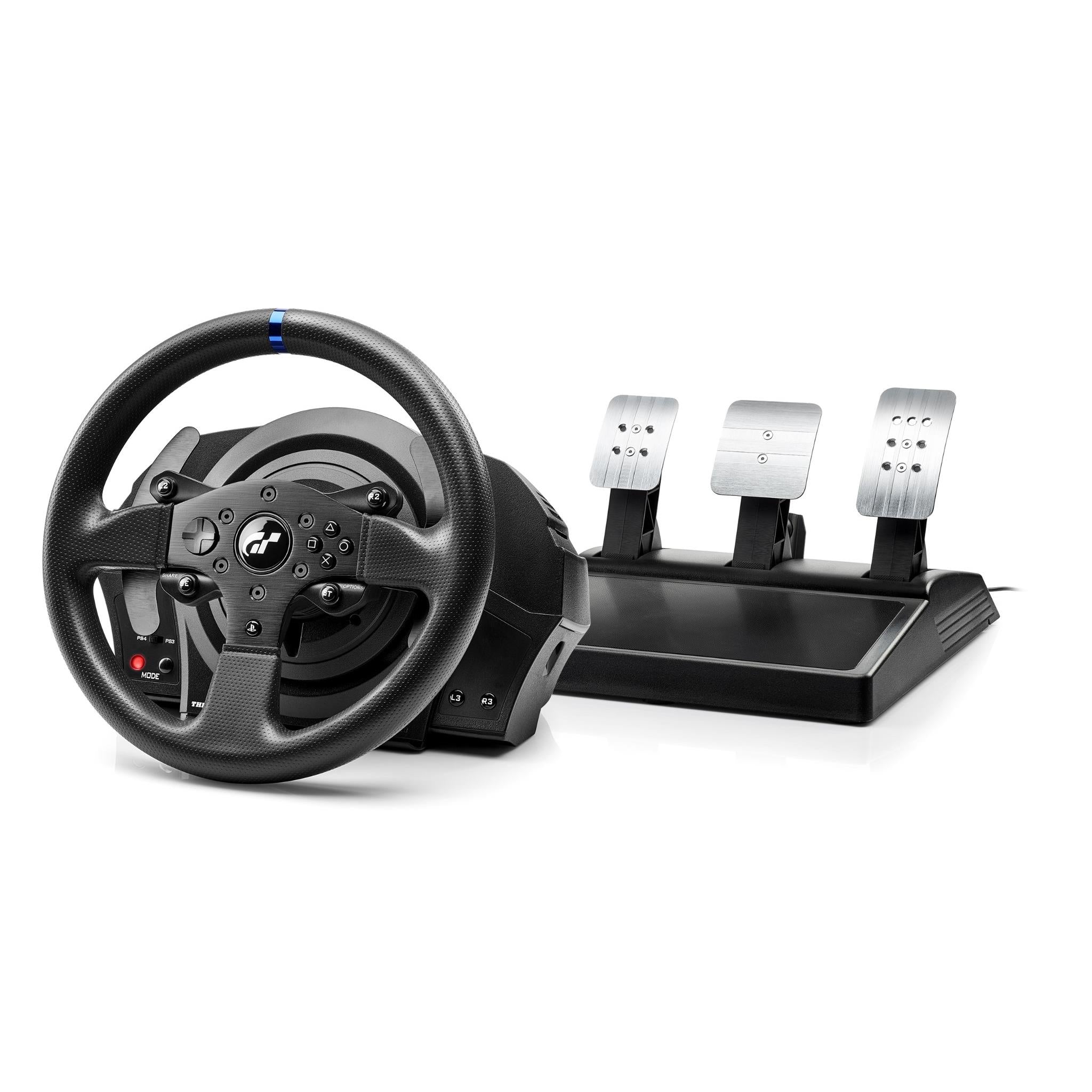 Thrustmaster T-GT II Racing Wheel, With Set of 3 Pedals, Real-Time Force  Feedback, Brushless 40-Watt Motor, Dual-Belt System, Magnetic Technology,  For PS5/PS4/PC