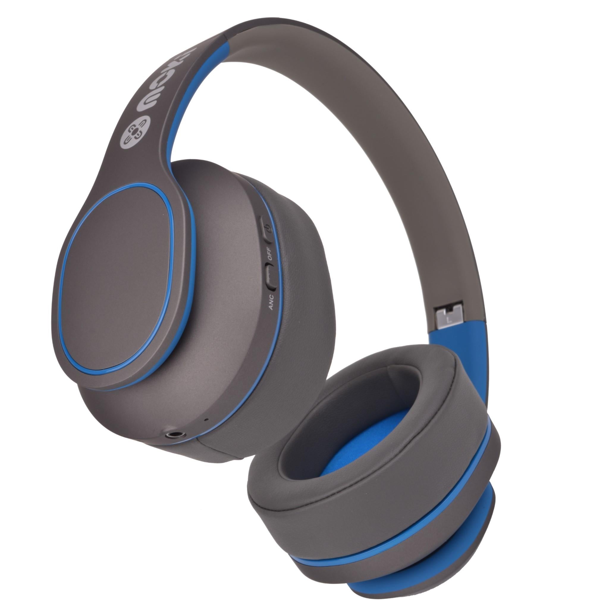 Moki Navigator Noise Cancelling Wireless Over-Ear Headphones (Blue