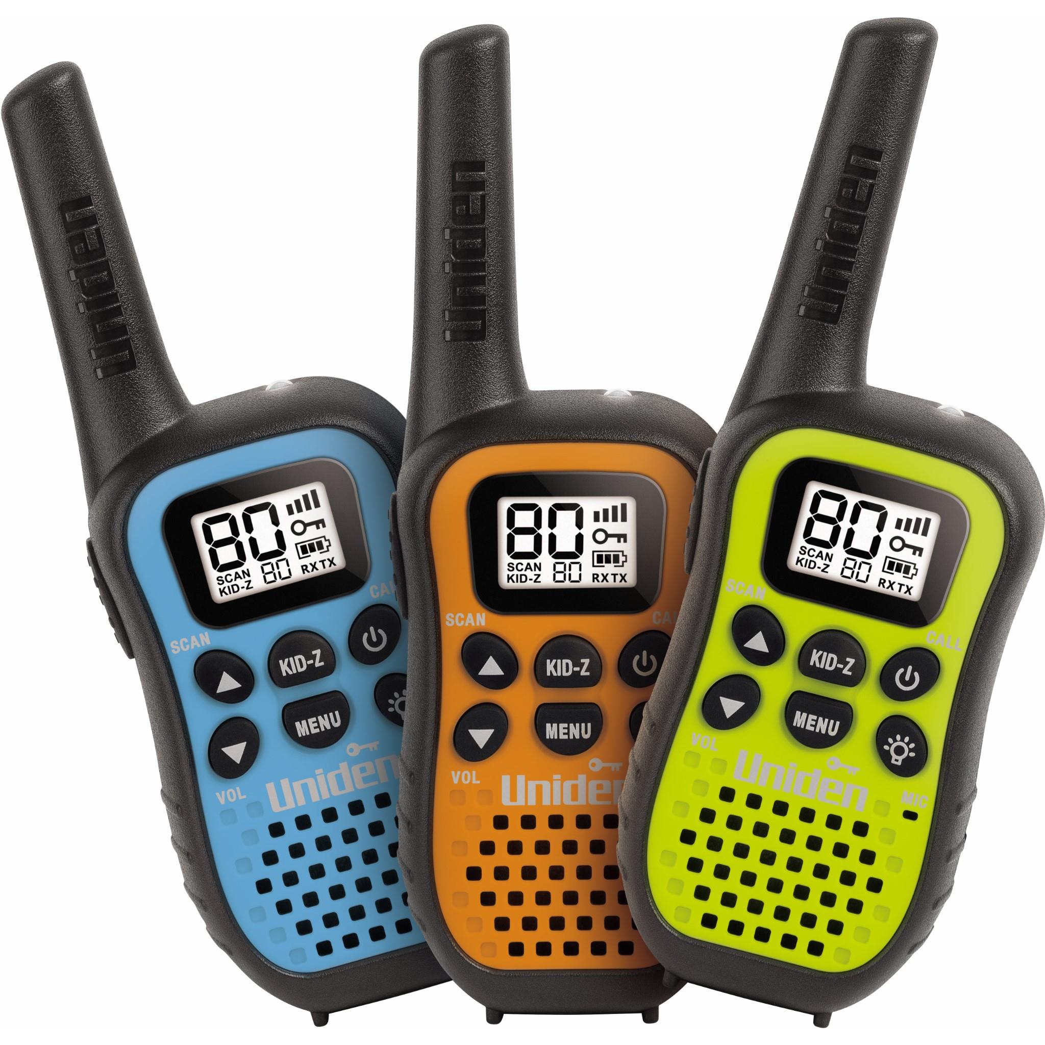 Uniden UH45 80 Channel UHF Handheld Radio with Kid Zone (3 Pack) JB Hi-Fi