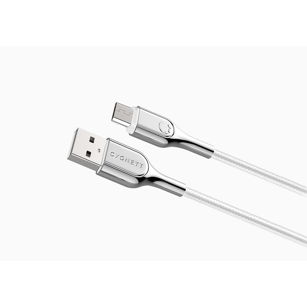 Armoured Micro to USBA Cable 1m (White) JB HiFi