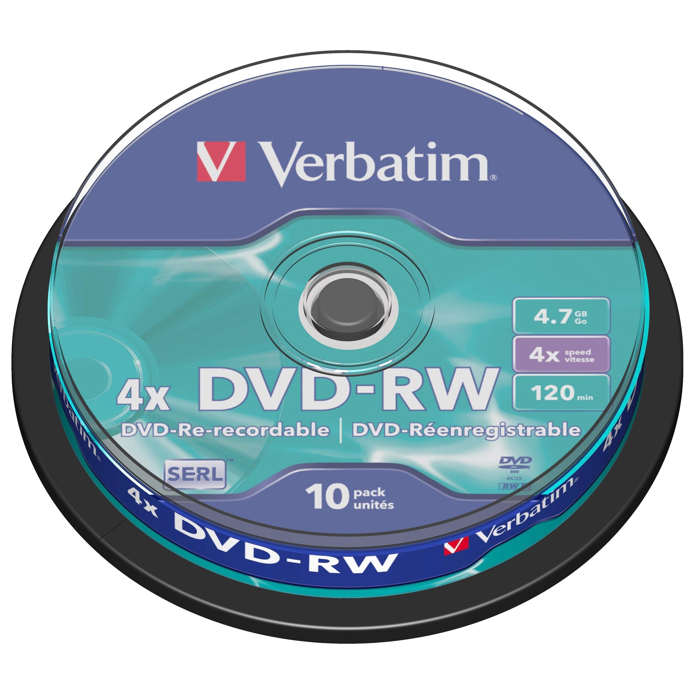 Verbatim　4.7GB　Blank　Media　DVD-RW　(10-Pack)　JB　Hi-Fi