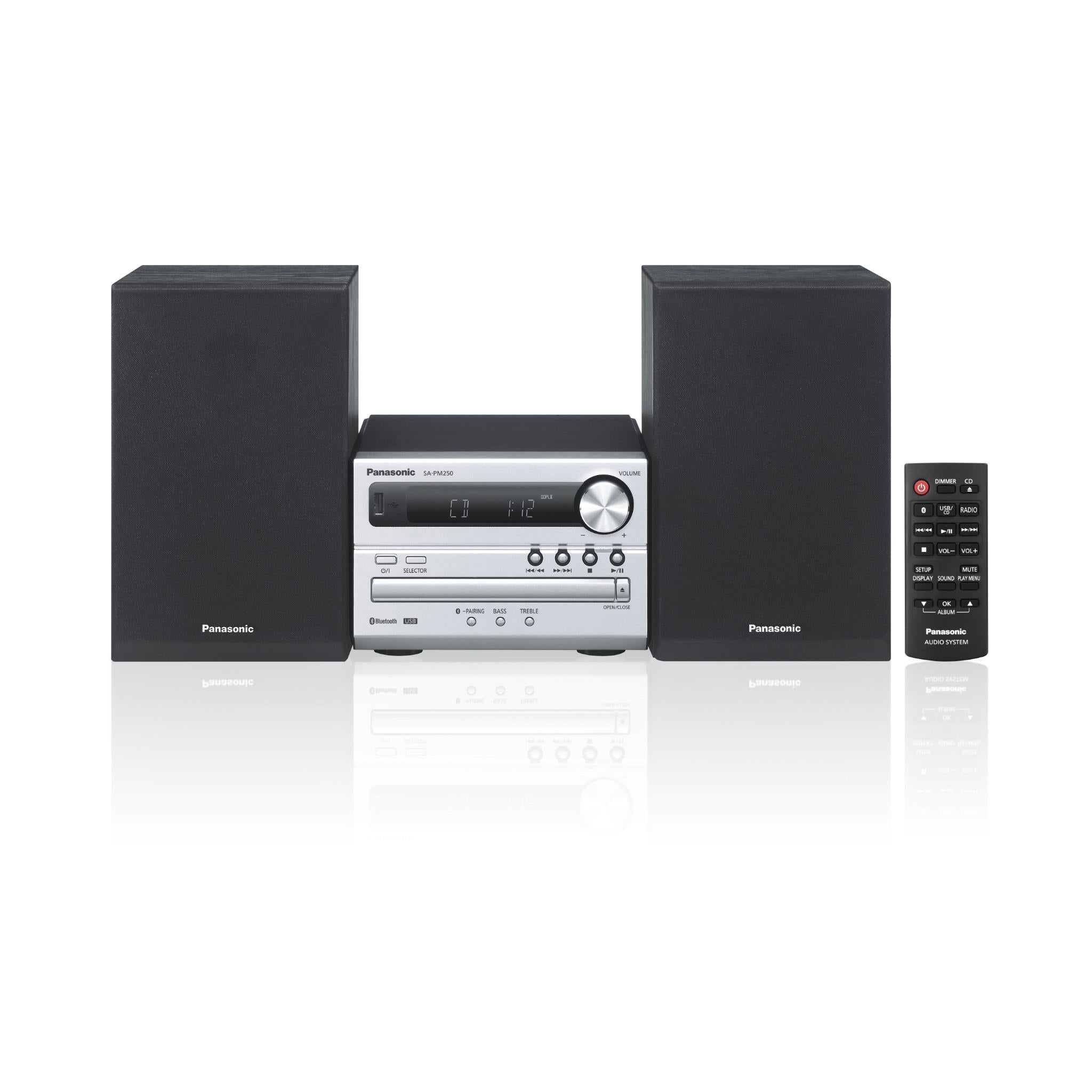 Panasonic SC-PM250GN Micro CD Hi-Fi System (Silver) JB Hi-Fi