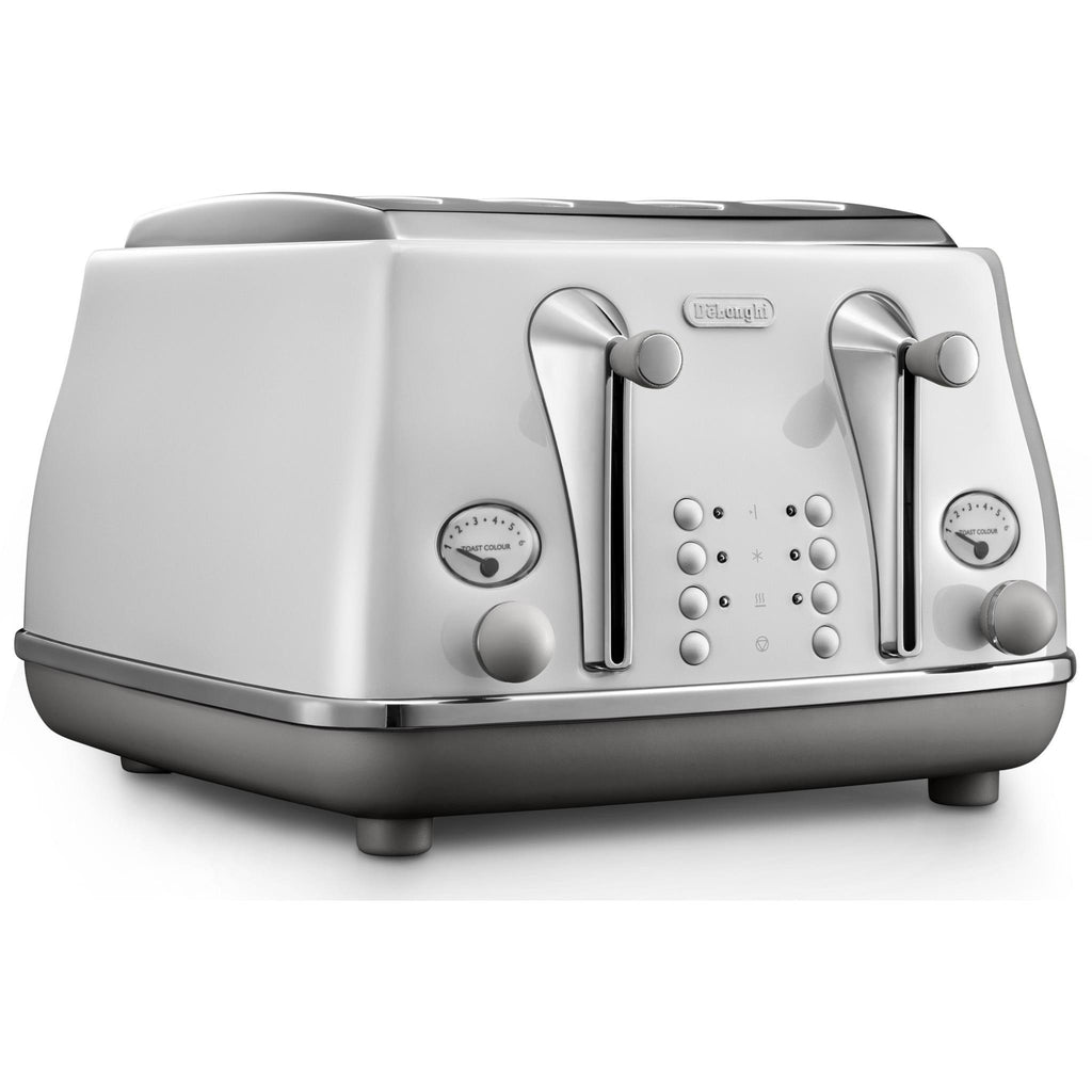 De'Longhi Icona Capitals 4 Slice Toaster (Sydney White) JB HiFi