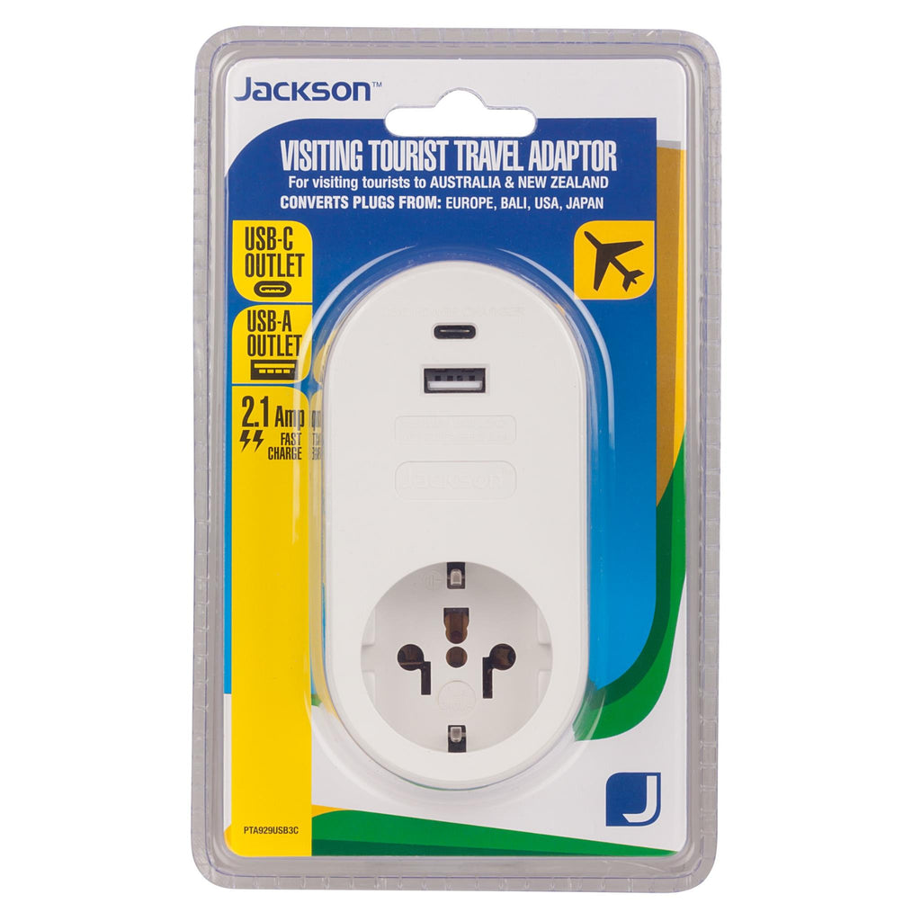 Jackson Inbound Travel Adaptor with USB for plugs from Europe, Bali, U ...