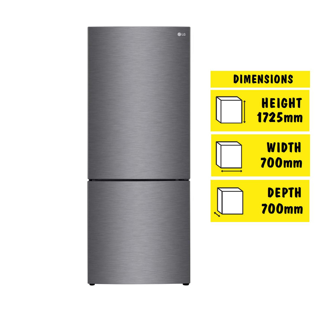 LG GB455UPLE 420L Bottom Mount Fridge (Dark Graphite) JB HiFi
