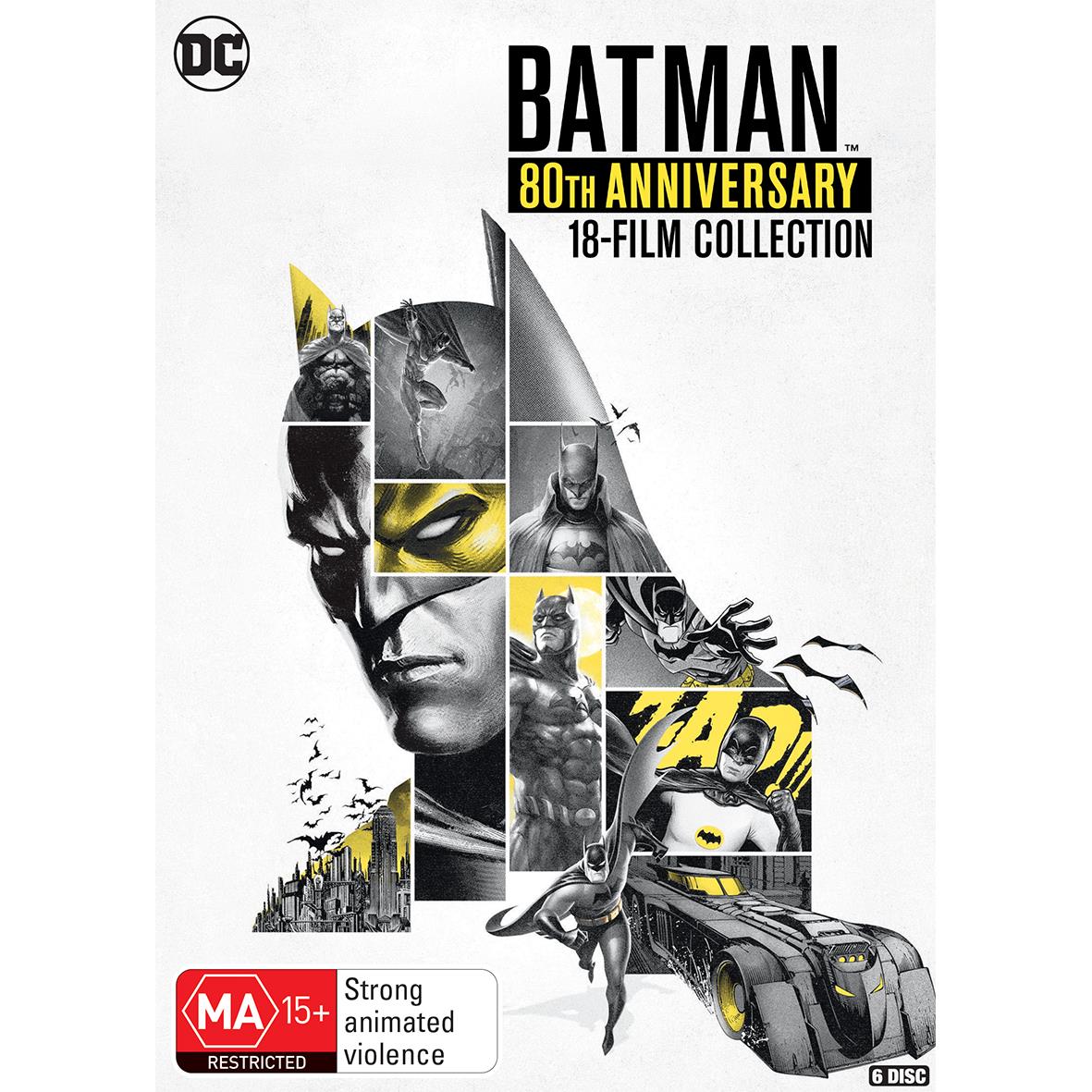 Batman 80th Anniversary 18 Film Animated Collection - JB Hi-Fi