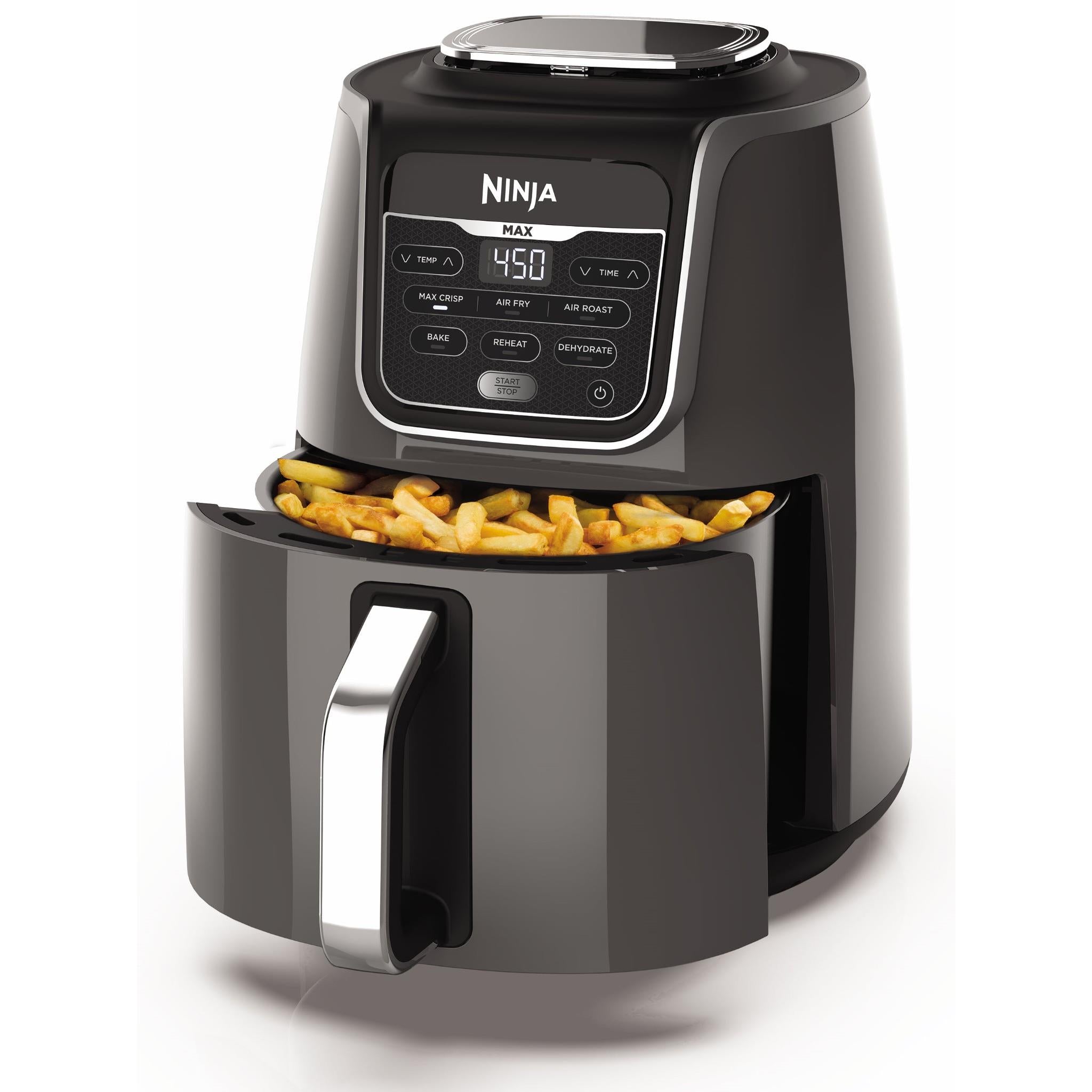 Ninja® Dual Zone Air Fryer w/ 4-in-1 Functions, Stainless Steel, Black,  7.5-L