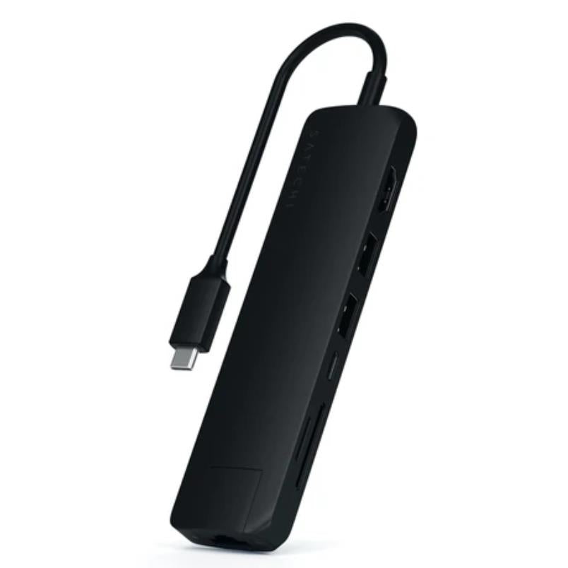 Satechi USBC Slim Multiport with Adapter (Black) JB HiFi