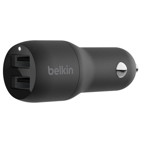 Belkin Dual USB-A Car Charger 24W (Black)