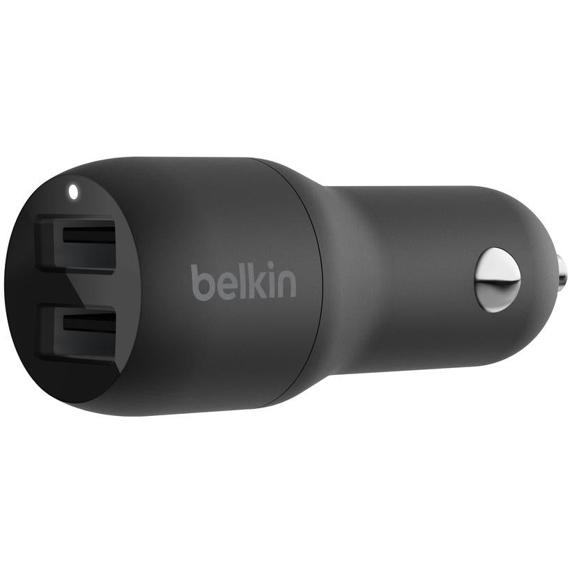 Belkin Boost Charge Dual USBA 24W Car Charger (Black) JB HiFi