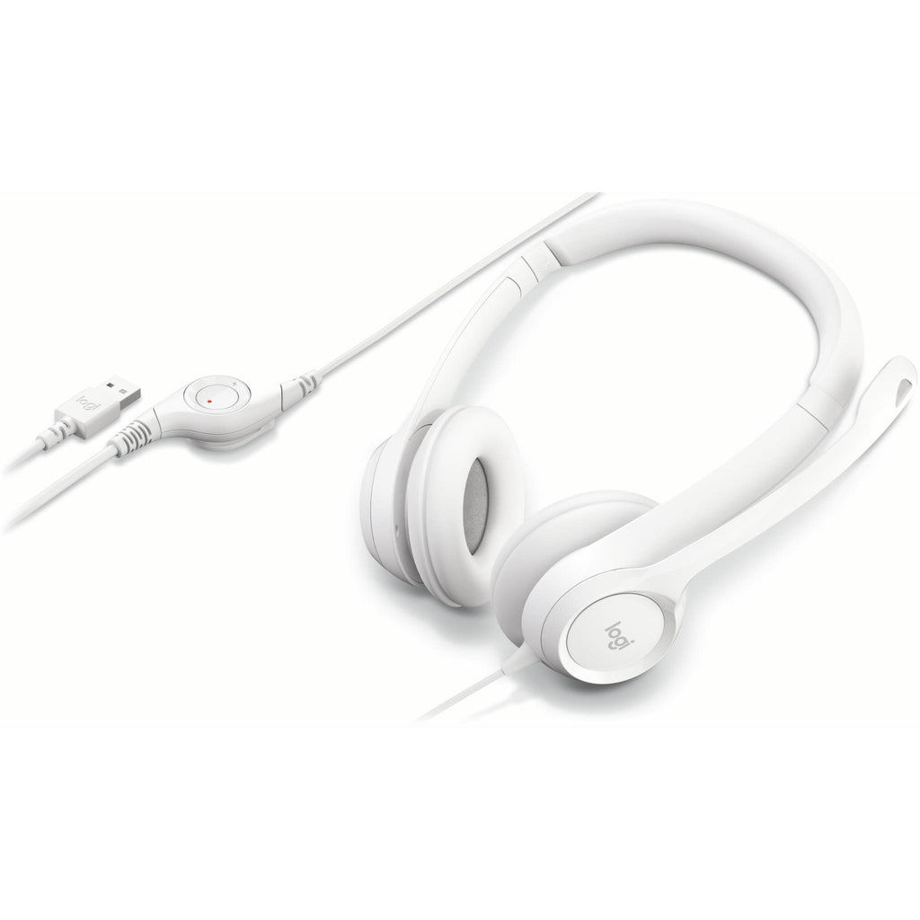 Logitech H390 USB Computer Headset (Off White) JB HiFi
