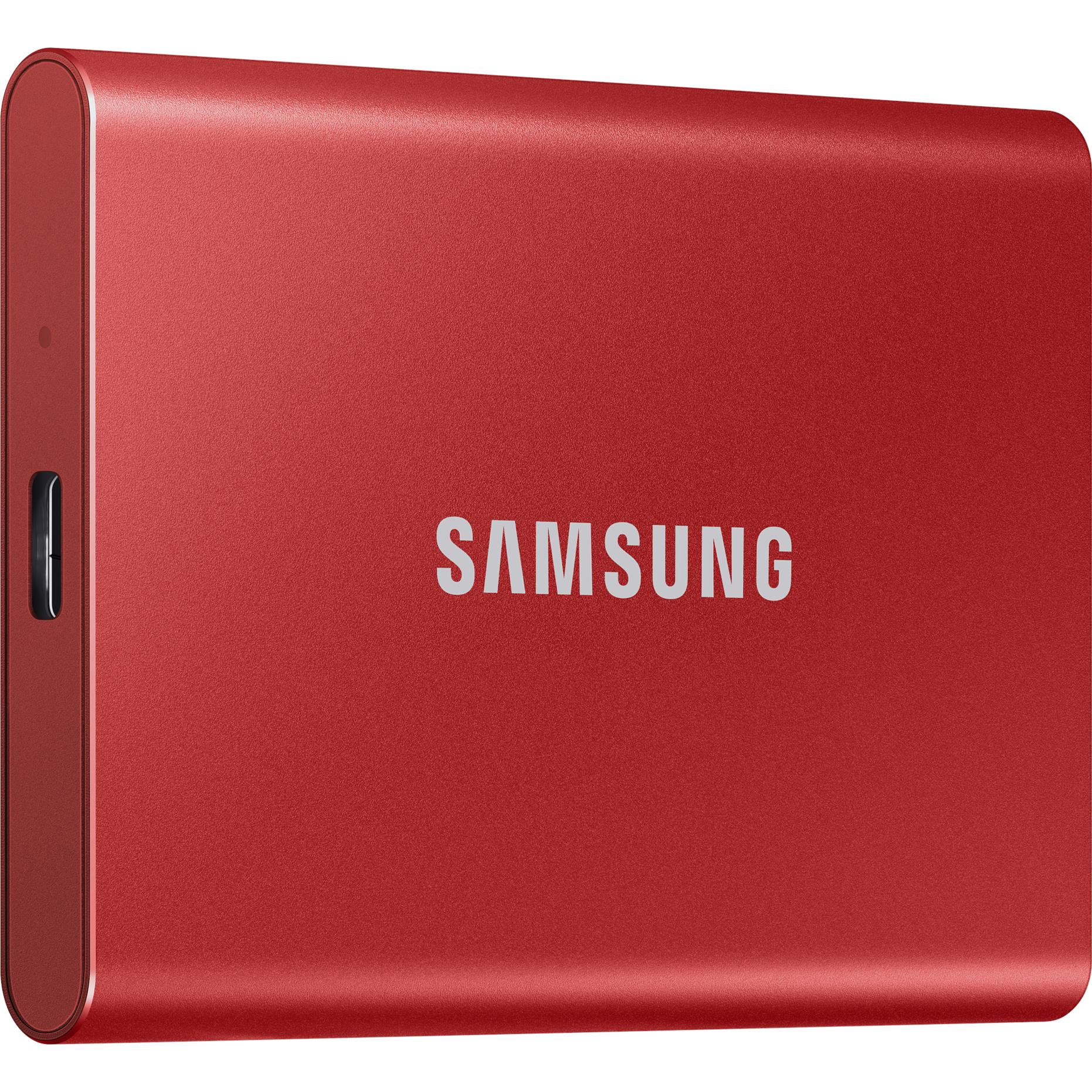 Samsung T7 Portable SSD Drive [1TB](Metallic Red) - JB Hi-Fi