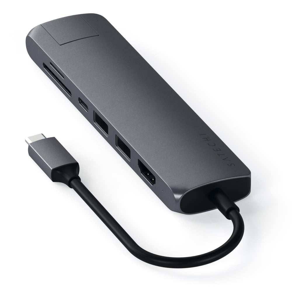 Satechi Slim USBC Multiport Adapter with (Space Grey) JB HiFi
