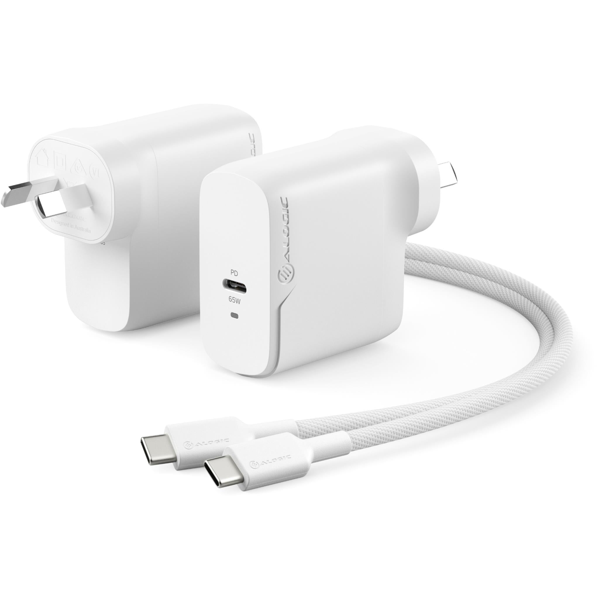 65W Smart USB-C Slim Power Adapter - 6' Fixed USB-C cable