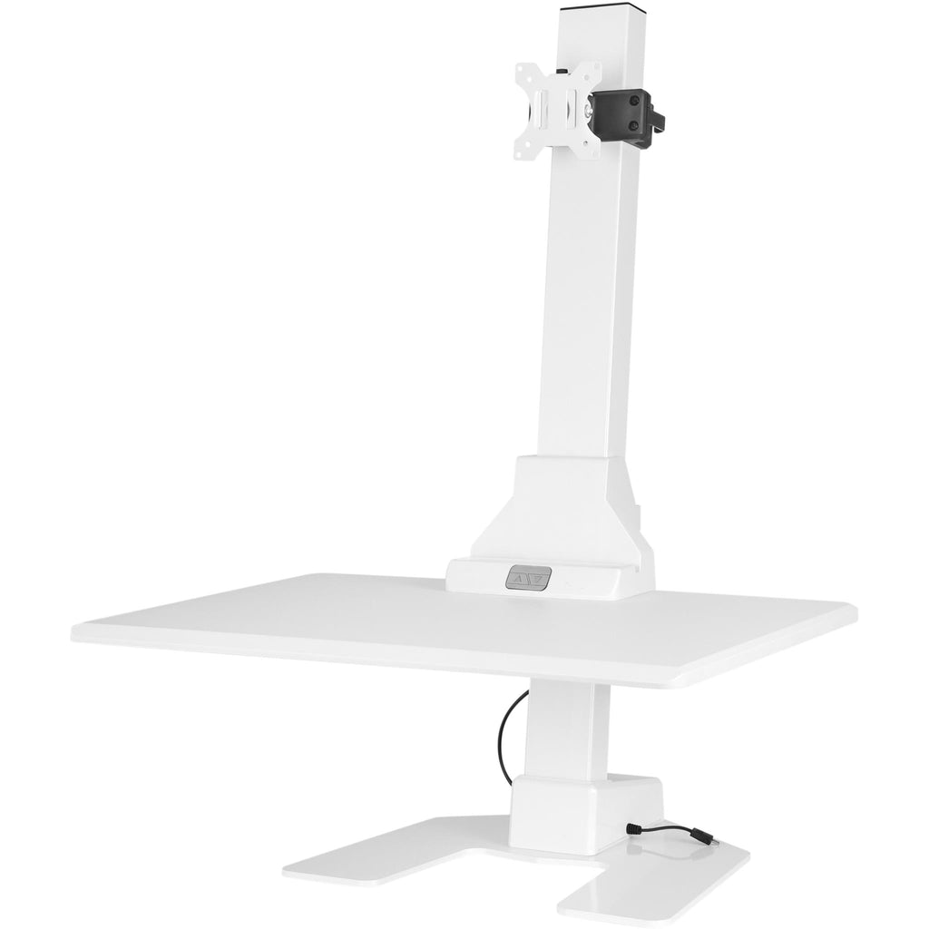 Ergovida Single Monitor Electric Desktop Workstation (White) JB HiFi