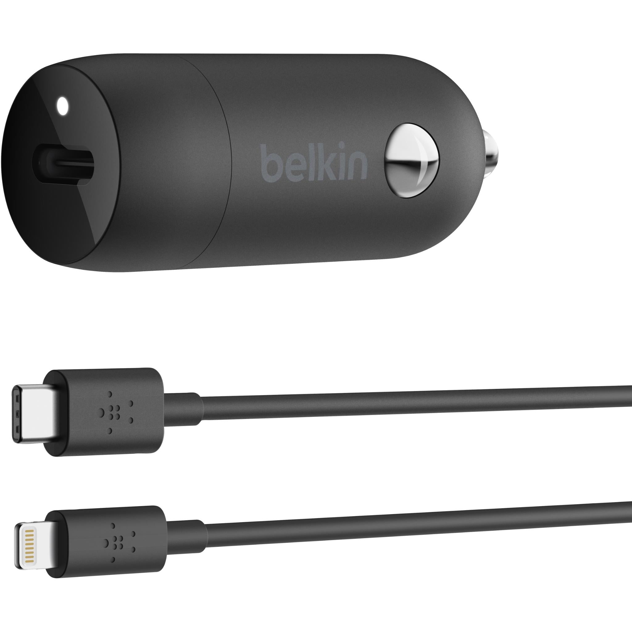 Belkin BoostUp 20W Car Charger with USB-C to Lightning Cable - JB Hi-Fi