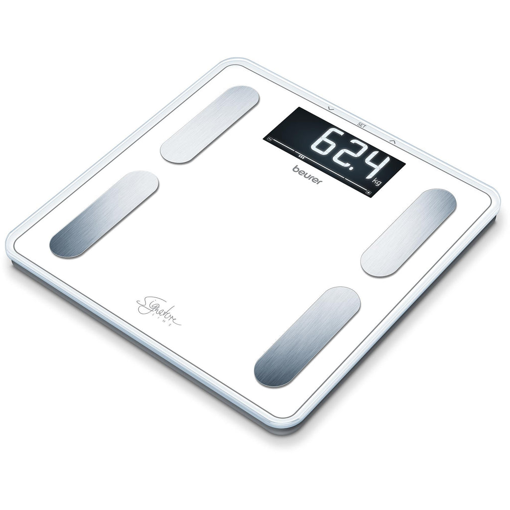 Beurer BF400W Signature Line Digital Glass Body Fat Scale (White) JB HiFi