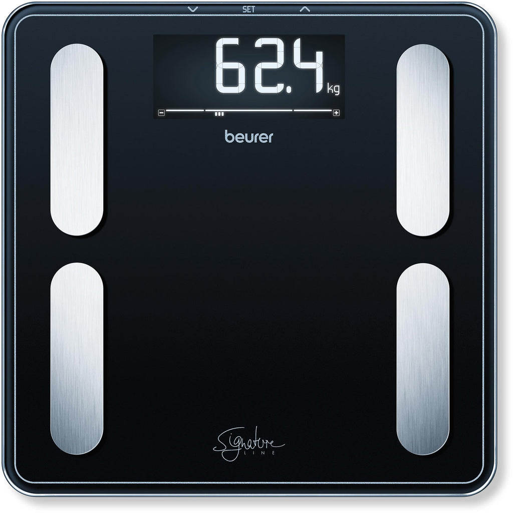 Beurer BF400B Signature Line Digital Glass Body Fat Scale (Black) JB HiFi