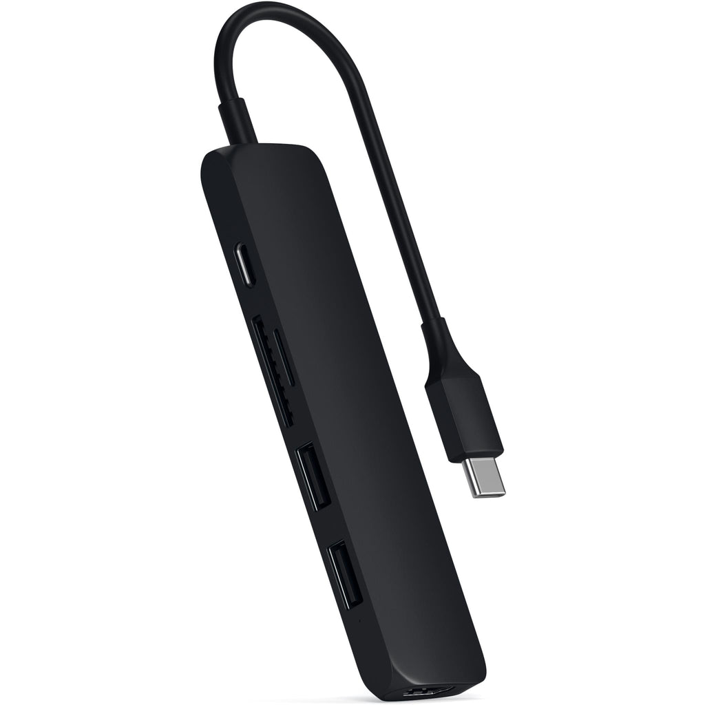 Satechi USBC Slim MultiPort Adapter V2 (Black) JB HiFi