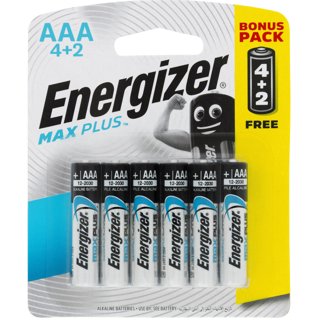 Energizer Max Plus AAA Batteries (4+2 pk) JB HiFi