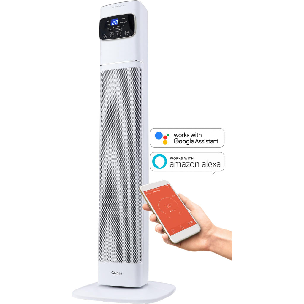 Goldair Smart 2400W Ceramic Tower Heater w/ WiFi JB HiFi