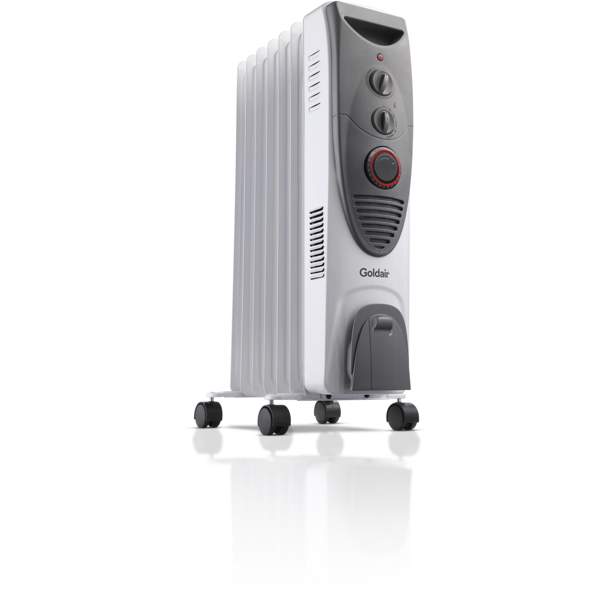 Goldair 1900W 7 Fin Oil Column Heater w/ Turbo u0026 Timer - JB Hi-Fi