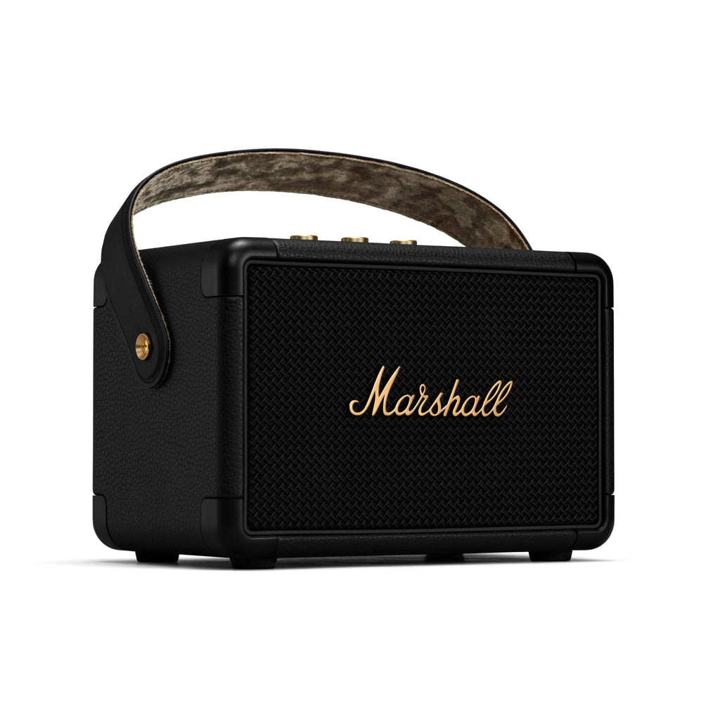Marshall Kilburn II Portable Bluetooth Speaker (Black & Brass) JB HiFi