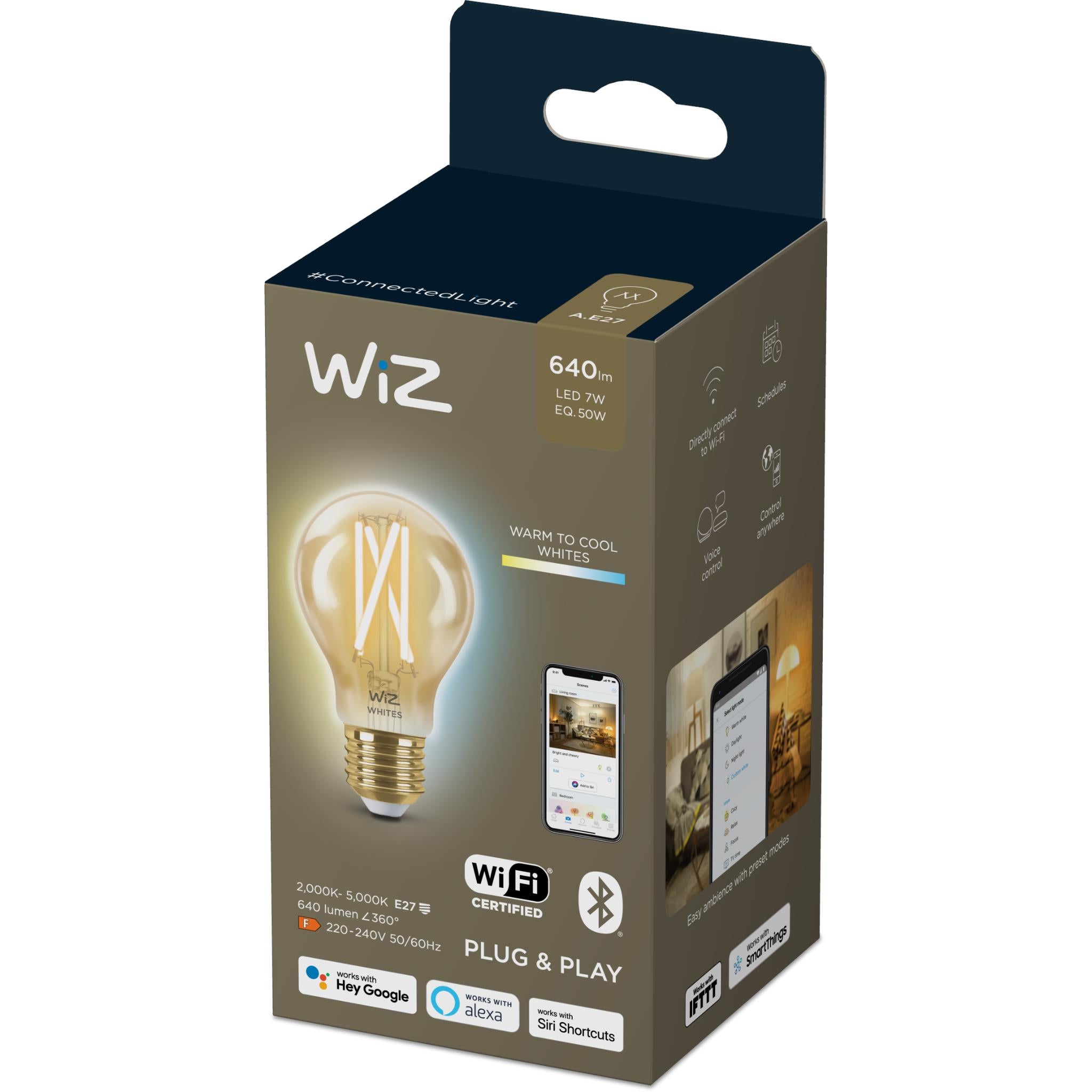 WiZ Filament A60 E27 Smart Bulb - JB Hi-Fi