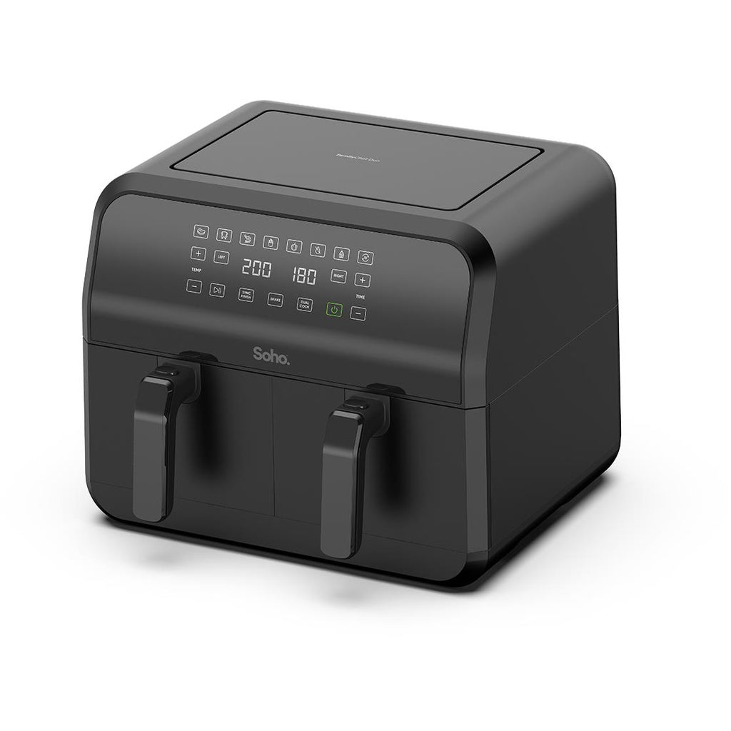 Soho 8L Dual Basket Air Fryer & Digital Touch Control JB HiFi