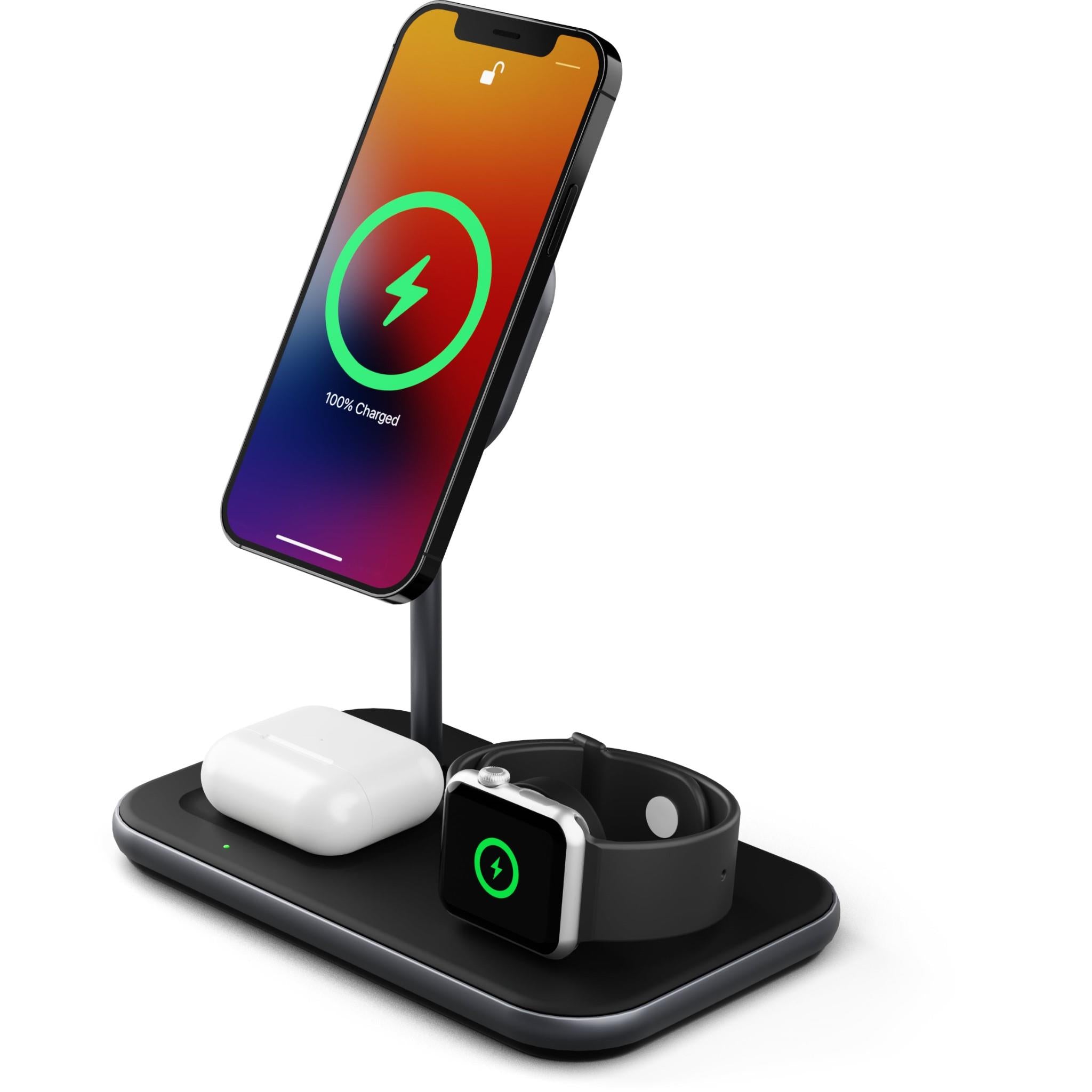 Cygnett Magnetic 3-in-1 Wireless Charging Stand for Apple - JB Hi-Fi