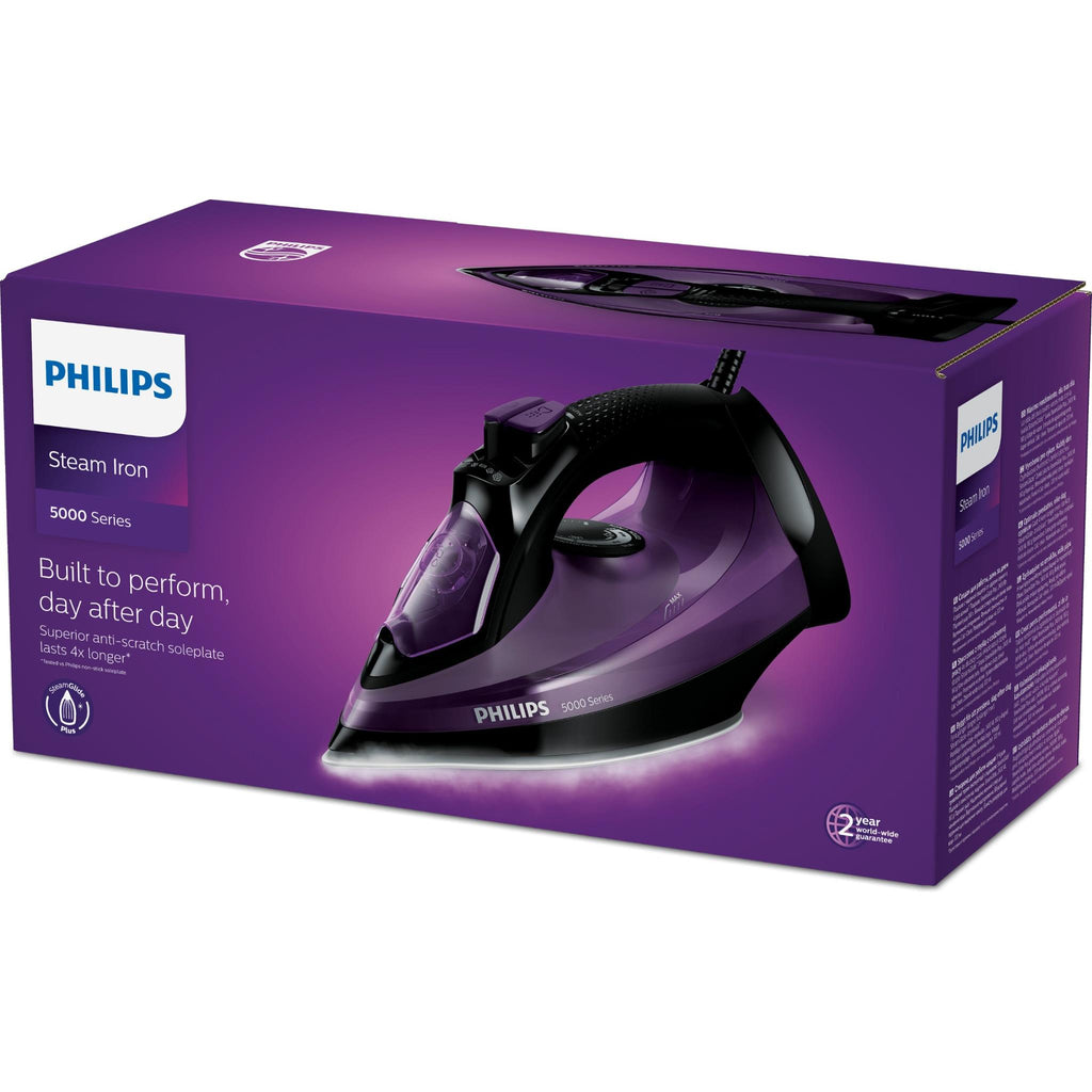 Philips 5000 Series Steam Iron (Dark Purple) JB HiFi