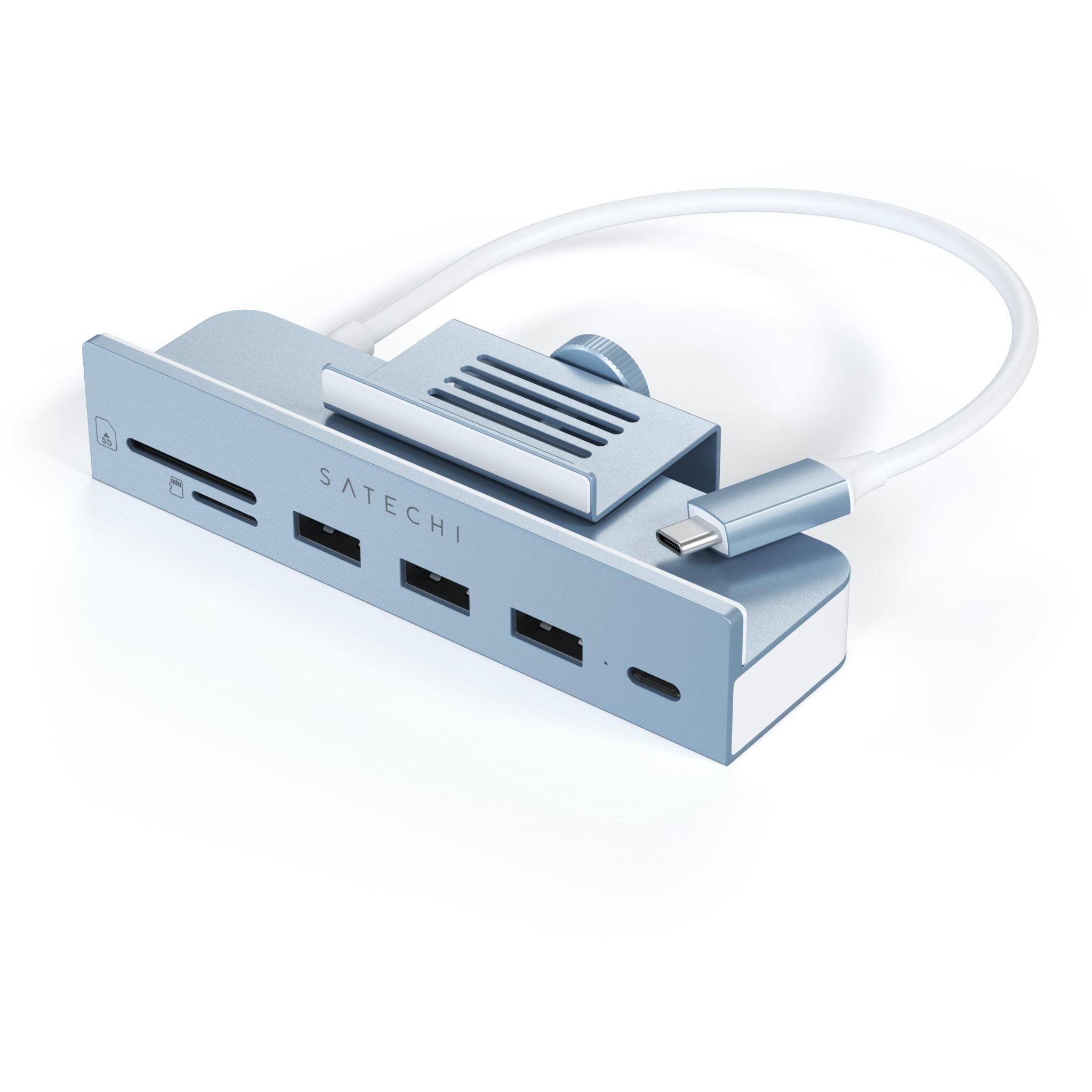 Hub USB Satechi HUB USB-C 4 EN 1 CLIP GRIS SIDERAL - ST-TCMPHM
