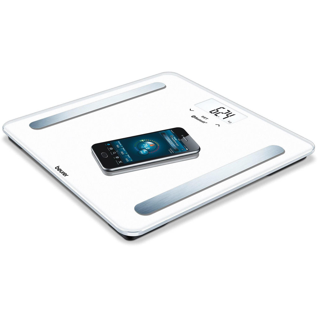 Beurer BF600W Connect Bluetooth Body Fat Scale (White) JB HiFi
